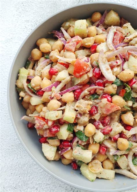 Chickpea Salad With Tahini Dressing Relish The Greens