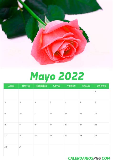 Calendarios De Mayo 2022 Para Imprimir