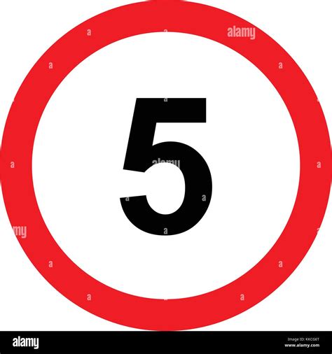 Speed Limit Traffic Sign Vector Illustration Stock Vector Image