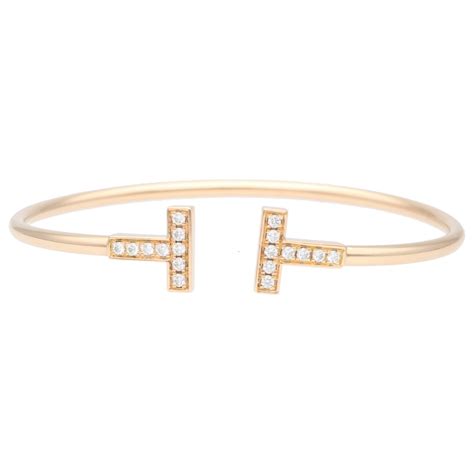 Pre Owned Tiffany And Co Tiffany T Pink Gold Bracelet Modesens