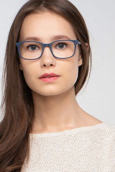 Botanist Rectangle Navy Striped Full Rim Eyeglasses Eyebuydirect Eyebuydirect Eyewear