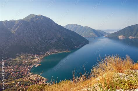 Beautiful Summer Mediterranean Landscape Montenegro View Of Kotor Bay