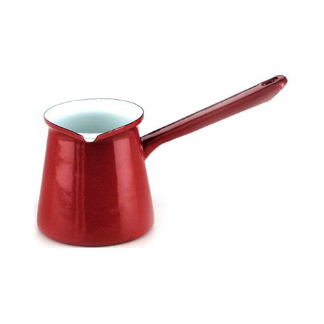 Cafetière turque émail rouge