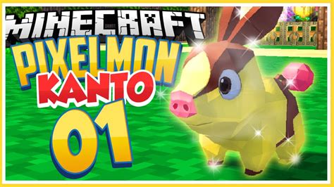 Minecraft Pixelmon Kanto Ep 1 SHINY STARTER TEPIG Public