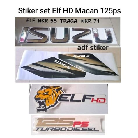 Jual Fbx Stiker Emblem Set Isuzu Elf Nkr Macan Stiker Emblem Elf