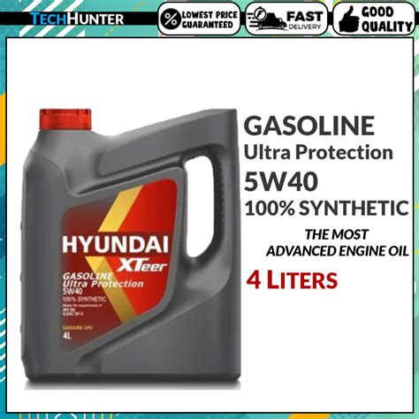 Hyundai Xteer Gasoline Ultra Protection SN GF 5 5W40 100 Fully