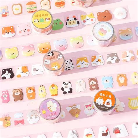 Kawaii Animal Party Stickers Part 2, Memo Notepad,bookmark,planner, Kids Gift, Point Marker ...