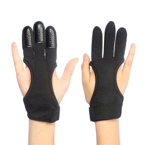 Gant De Tir L Arc Gants De Tir Trois Doigts Respirants Et An Fyndiq