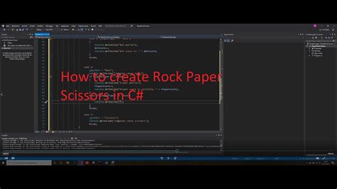 How To Create Rock Paper Scissors In C G0n3 Youtube