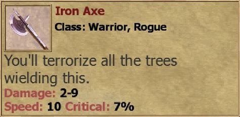 Iron Axe - Exiled Kingdoms Wiki