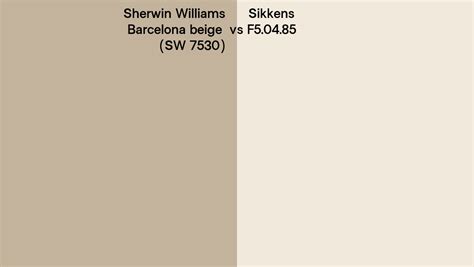 Sherwin Williams Barcelona Beige Sw 7530 Vs Sikkens F5 04 85 Side By