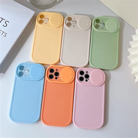 Ốp Điện Thoại Silicone Mềm Có Nắp Trượt Bảo Vệ Camera Cho Iphone X Xr