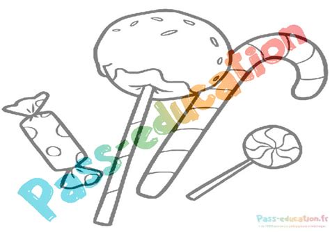 Coloriage gratuit Bonbon PDF à imprimer