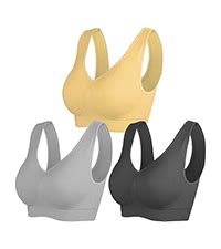 Cabales Women S Pack Seamless Wireless Removable Pads Sports Bra At