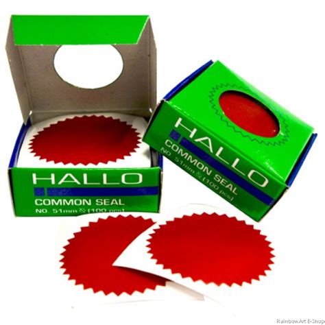 Hallo 51mm Common Seal Sticker 100pcsbx Sticker Bintang Sijil