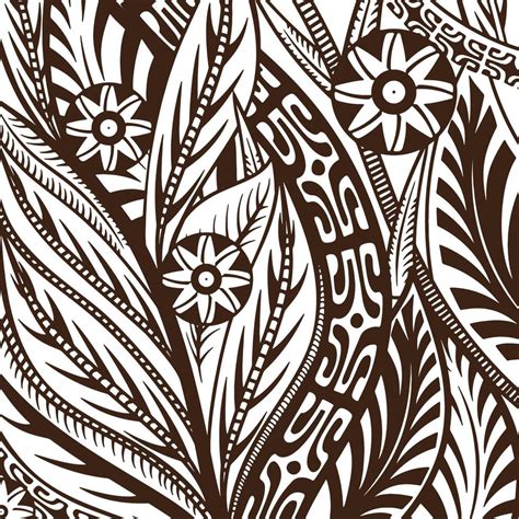 Tribal And Floral Pattern Vector 10590165 Vector Art At Vecteezy