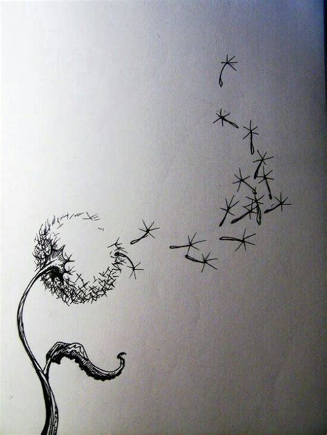 Tattoo Dandelion Drawing Drawings Art