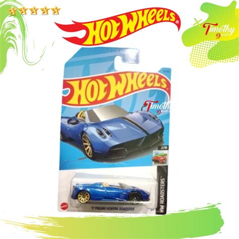 Jual Hot Wheels 17 Pagani Huayra Roadster Biru Eror Error Beda Velg