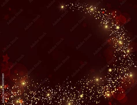 ภาพประกอบสตอก Gold glitter texture on dark red burgundy background