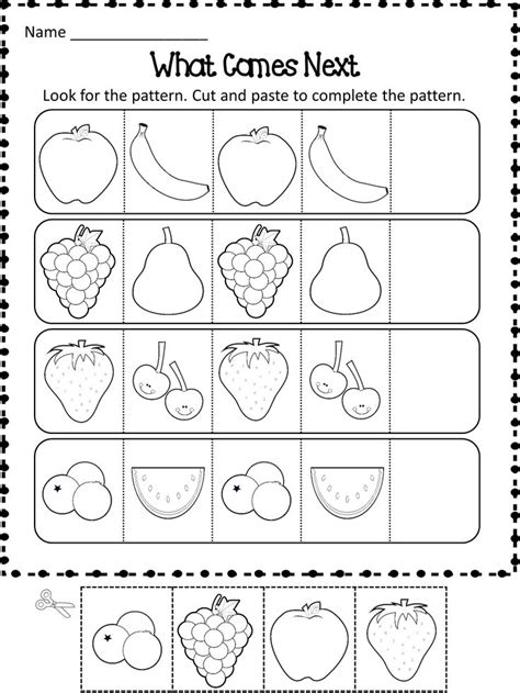 Patterns In Kindergarten Math Worksheets