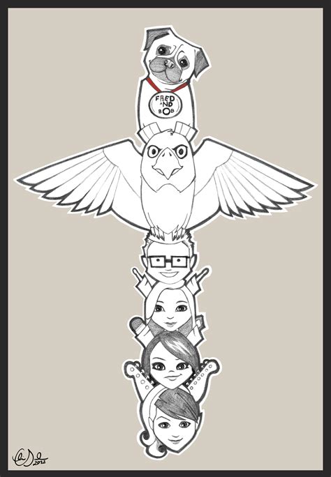 Eagle Totem Pole Drawing At Getdrawings Free Download