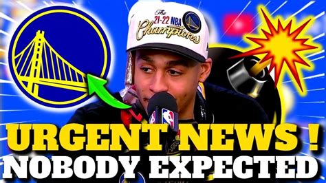 Urgent Nobody Expected This Bomb News Gs Warriors Today Youtube