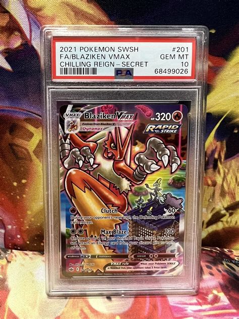 Mavin | Pokémon TCG Blaziken VMAX Chilling Reign 201/198 Holo Secret