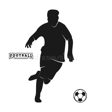 Vector Del Futbolista Silueta Del Futbolista Ilustraci N Del Vector