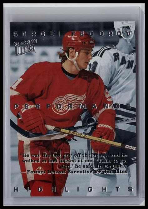 1994-95 Ultra #5 Sergei Fedorov Sergei Fedorov Highlights - Premier OJV