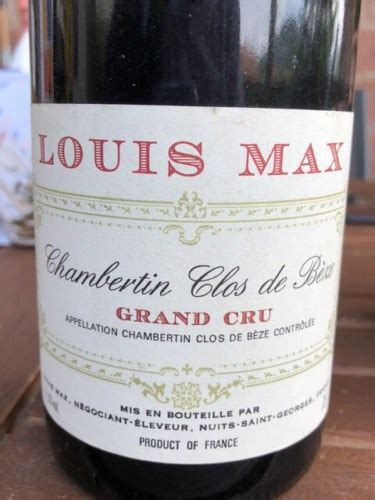 Louis Max Chambertin Clos De Beze Grand Cru Vivino Brasil