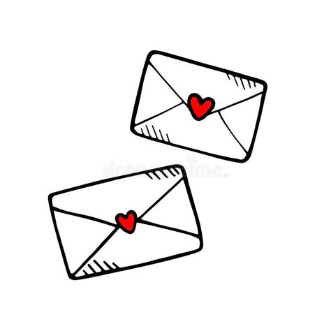 Elementos De Iconos De Correo Sobres Para Tarjetas De Amor Letras De