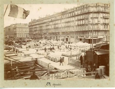 France Marseille Vue G N Rale Sur Les Quais De Chargement Vintage