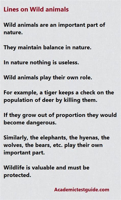 Top 115 Paragraph About Wild Animals