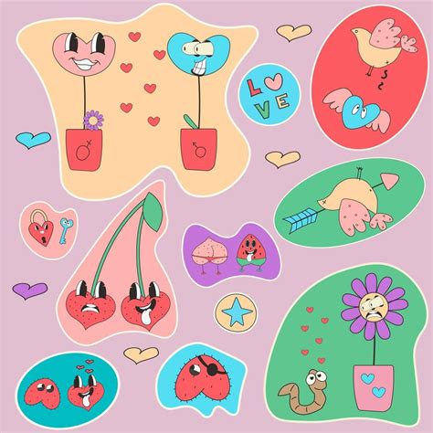 Sex Stickers Set Vector Art At Vecteezy