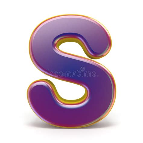 Letter C Purple Font Yellow Outlined 3d Stock Illustration