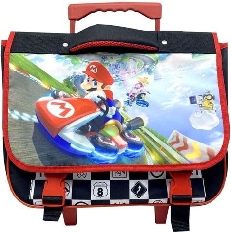 Super Mario cartable sac à dos trolley 41x15x30 bol