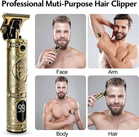 Hair Clippers Beard Trimmer for Men, Professional Mens Cordless Barber ...