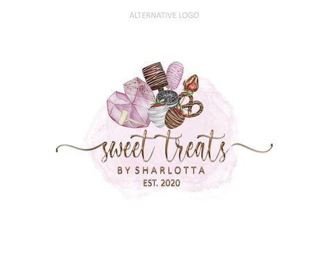 Sweet Treats Logo Design Premade Bakery Logo Custom Bakery Logo Cake