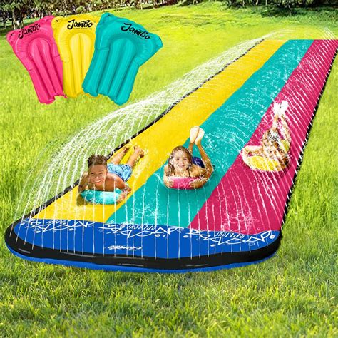 Jambo Triple Lane Slip Splash And Slide Summer Vibes 20 Foot