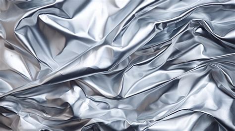 Abstract Background Crumpled Silver Texture Of Aluminum Foil Aluminum