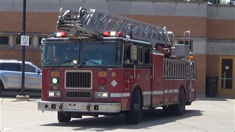 1996 Seagrave Chicago Fire Department Truck 48 Spare Responding Youtube