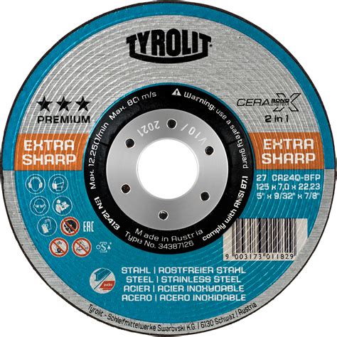 Tyrolit Cerabond X Grinding Wheel X Arbor Ceramic