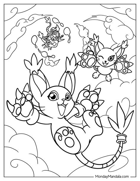 Digimon Coloring Pages Evolution Coloring Pages