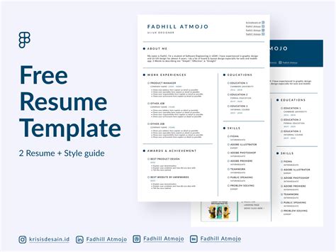 Free Resume Template For Product Designer And Software Developer Figma