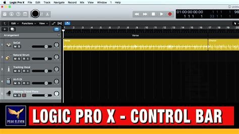 Logic Pro X Tutorial Learn The Control Bar Interface Overview Youtube