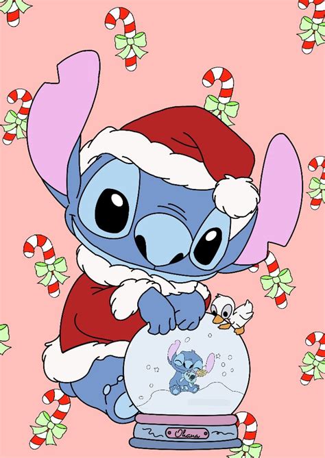 Stich Chrismas Lilo And Stitch Drawings Cute Cartoon Wallpapers