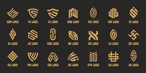 Premium Vector Set Of Abstract Monogram Logo Design