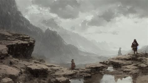 A Character In A Stunning Landscape By Jakub Rozalski Stable