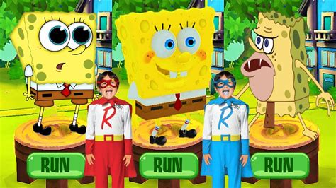 Playing With Multiple Versions Of Spongebob In Tag With Ryan Vs