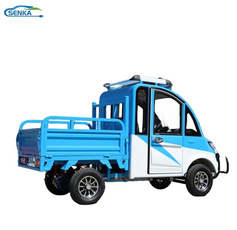 Senka Wheel New Half Enclosed Cargo Electric Tricycle For Adult